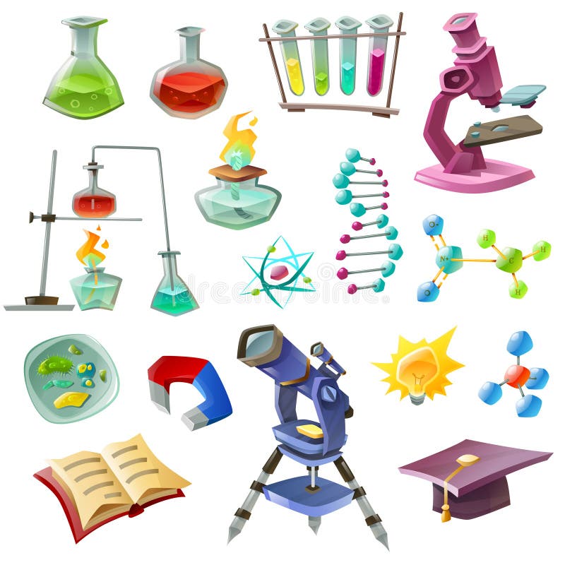 Science for Kids. School Symbols and Design Stock Vector - Illustration ...