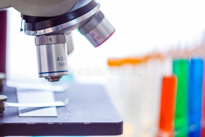 Science equipment in class stock image. Image of testing 107752645