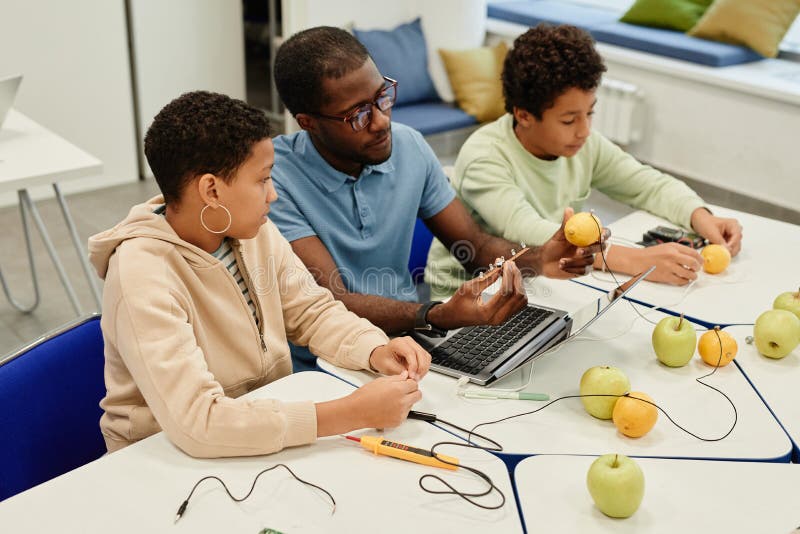 Science Experiment with Electricity royalty free stock photos