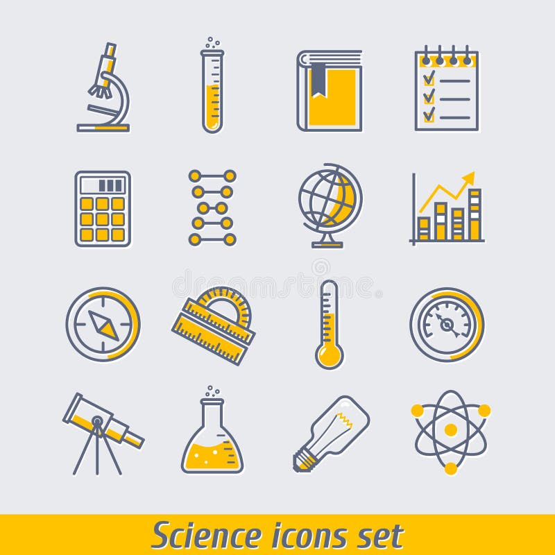 Science Icons Set Vector Illustration Stock Vector Illustration of