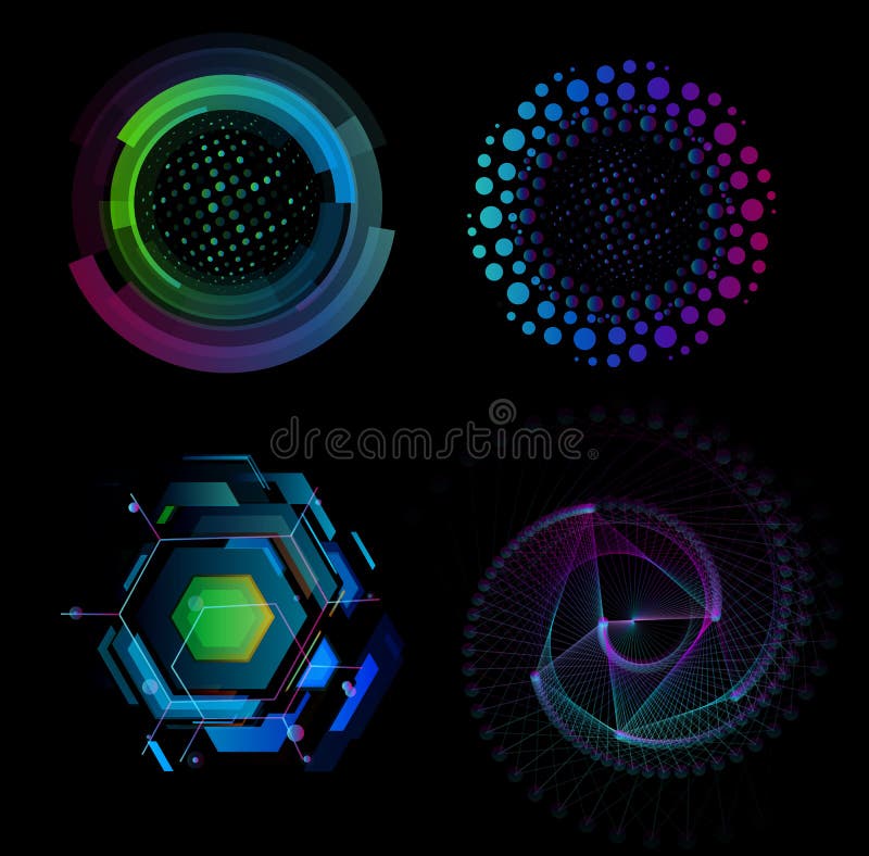 Science innovation icons, new technology, digital future, smart factory icon, automated robotic factory, digital nano vector illustration