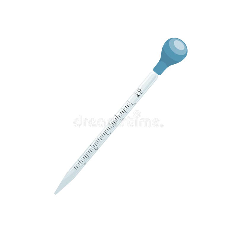 Science Laboratory Dropper Pipette Equipment. Illustrazione Vettoriale