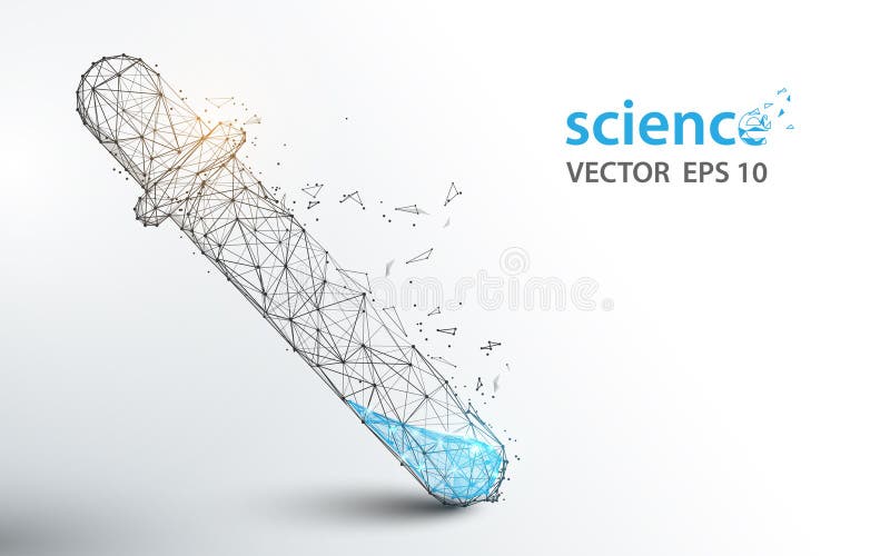 Science laboratory test tubes form lines and particle style design royalty free illustration Science laboratory test tubes form lines and particle style design royalty free illustration