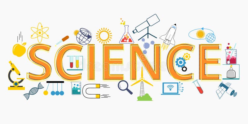 Science Education and Text Science Stock Vector - Illustration of graphic, flat: 181031138