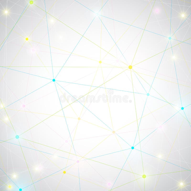 Science and technology background communication. Connected lines with dots. Modern illustration royalty free stock photos