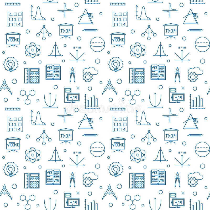 Science, technology, engineering and math seamless pattern