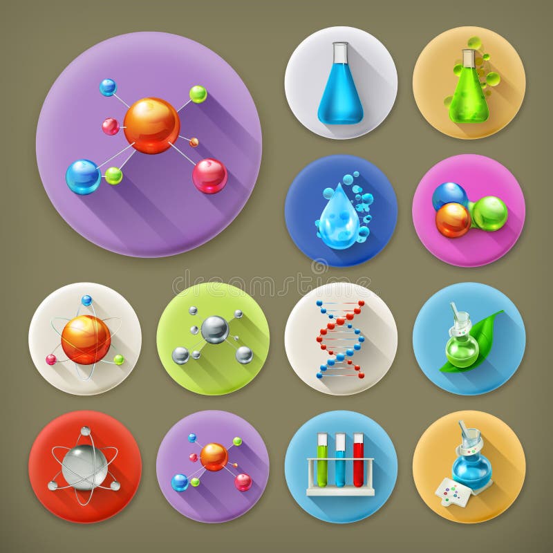 Science, tubes and molecules stock illustration