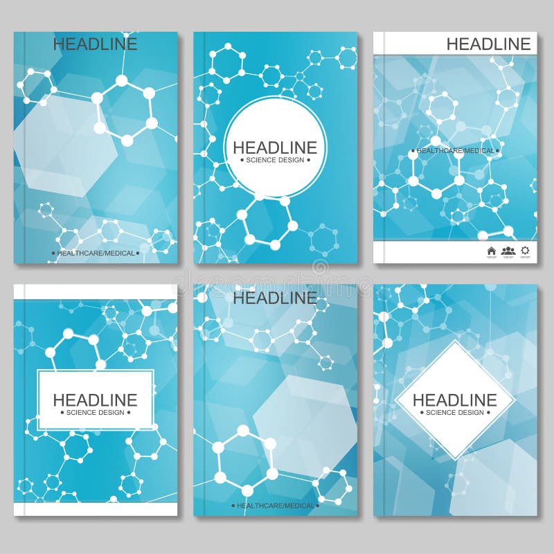 Science Vector Background. Modern Vector Templates for Brochure, Flyer