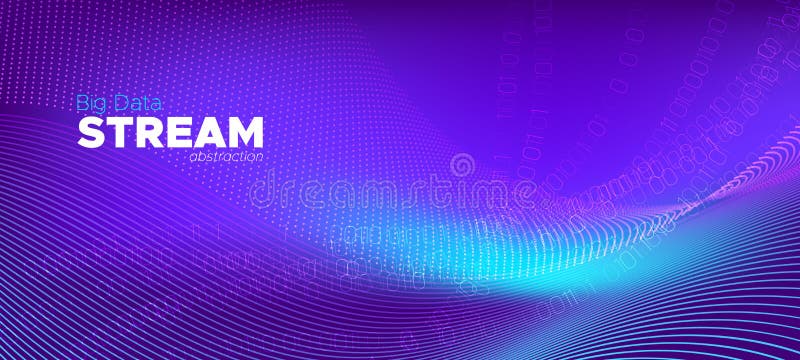 Science Wallpaper. Matrix Big Data. Violet vector illustration