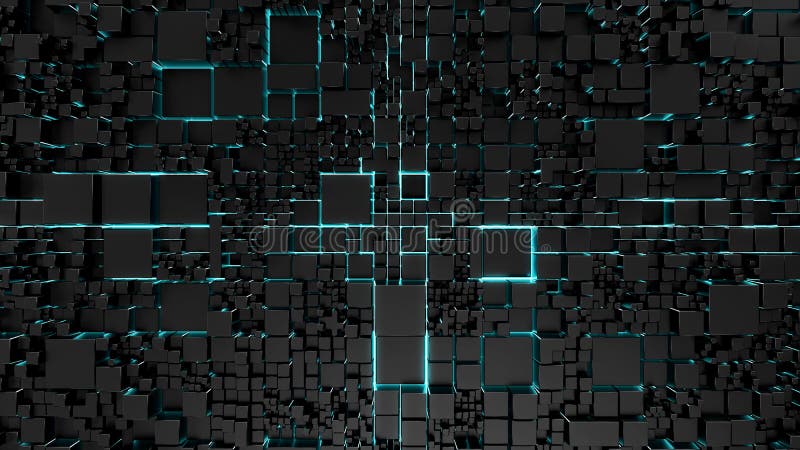 Sciencefictionstechnologiehintergrund mit blauer Neonbeleuchtung stockbild Sciencefictionstechnologiehintergrund mit blauer Neonbeleuchtung stockbild