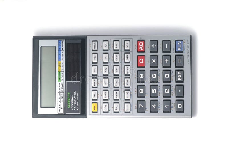 Scientific Calculator And Chemistry Formulas Notes Stock Photo Image