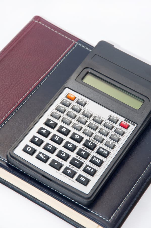 Scientific Calculator on the Business Notebook Stock Photo Image of