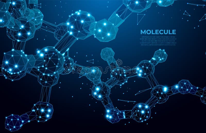 Scientific molecule background for medicine, science, technology, chemistry. DNA digital, sequence, code. nano technology. vector illustration