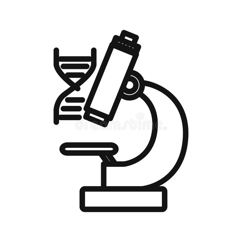 Scientific Research Lab Black And White Icon Illustration