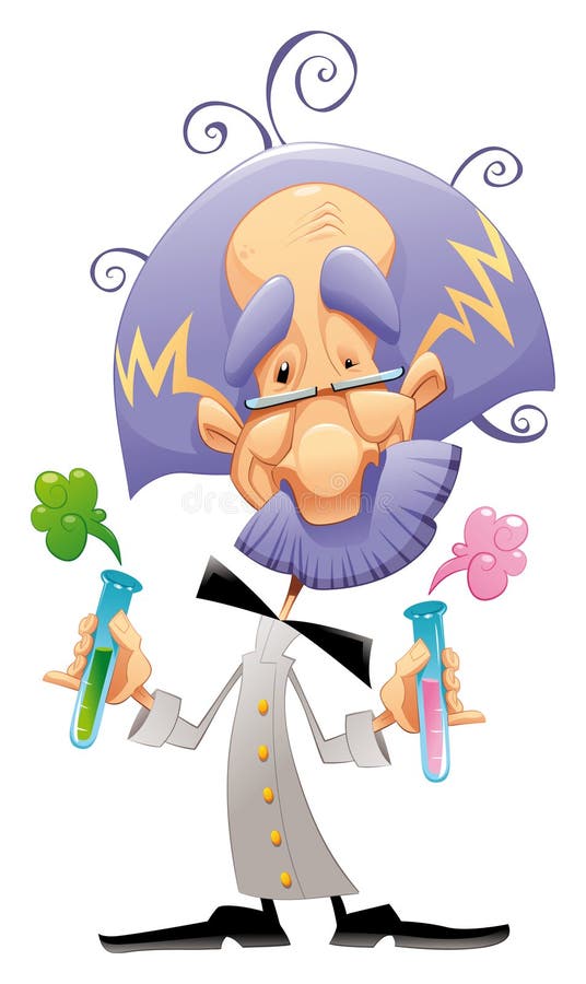 Scientifique fou. illustration stock Scientifique fou. illustration stock