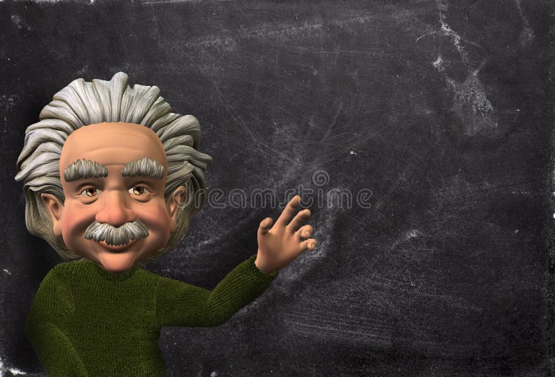 Scientifique Illustration, fond d'Einstein de tableau illustration stock Scientifique Illustration, fond d'Einstein de tableau illustration stock