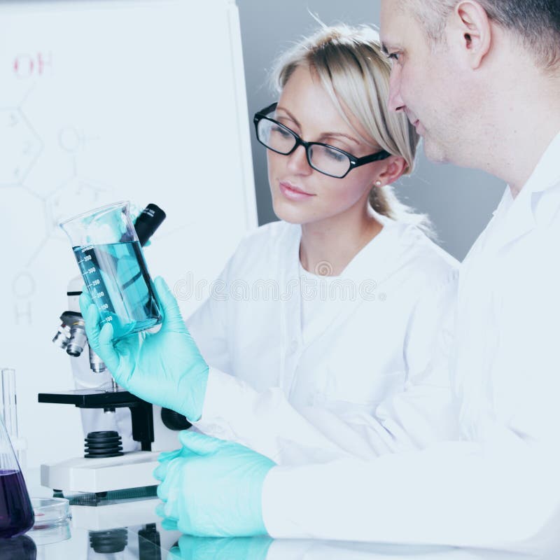 Scientist in chemical lab stock image. Image of female 28406669