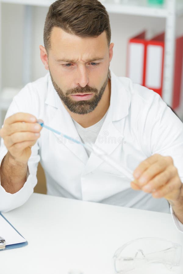 Scientist Doing Chemical Lab Research Stock Photo Image of clear