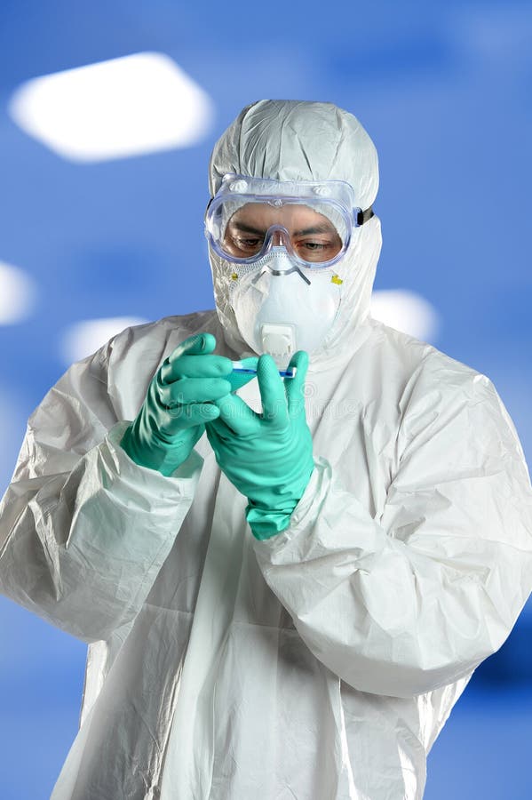 Scientist in Protective Clothing in Lab Stock Image - Image of doctor ...
