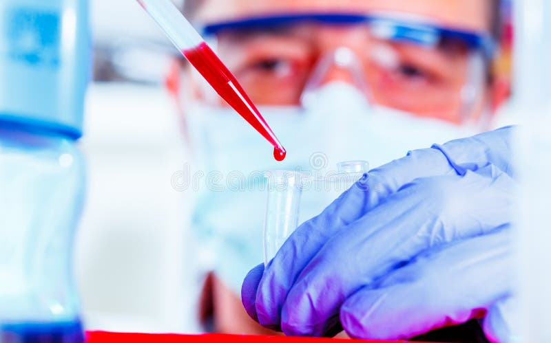Scientist researching in laboratory
