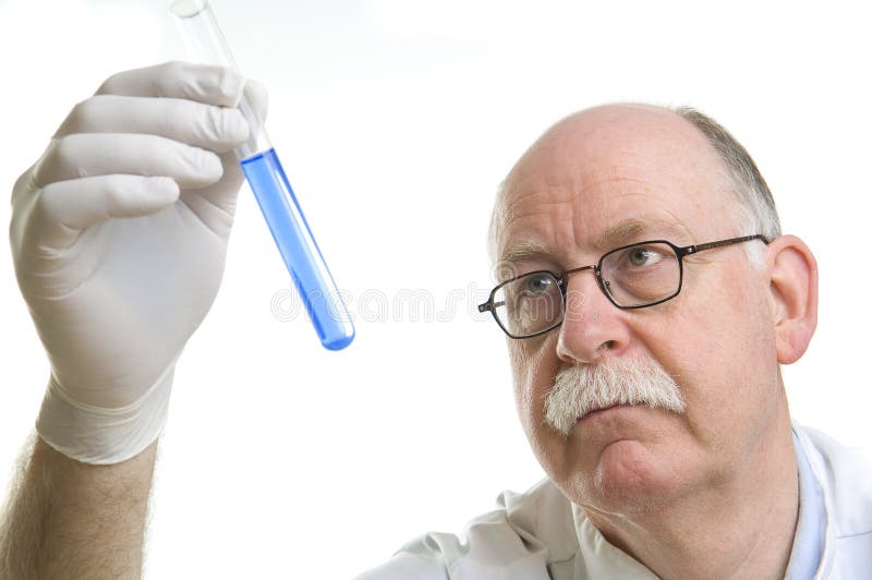 Scientist working with chemicals