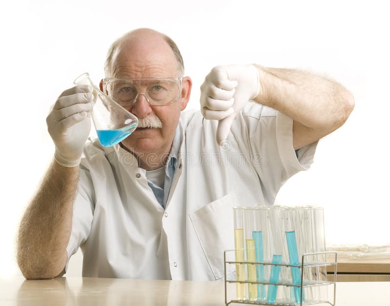 Scientist working with chemicals