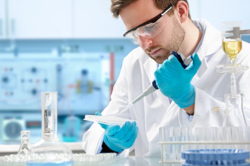 Scientist working royalty free stock images