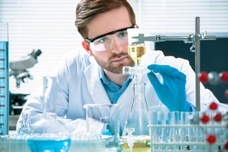 Scientist working royalty free stock photos