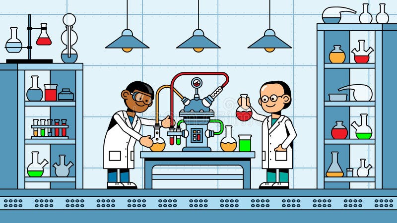 Scientists Chemists Make an Experiment in Chemical Laboratory Stock Vector - Illustration of chemist, test: 216731232 Scientists Chemists Make an Experiment in Chemical Laboratory Stock Vector - Illustration of chemist, test: 216731232