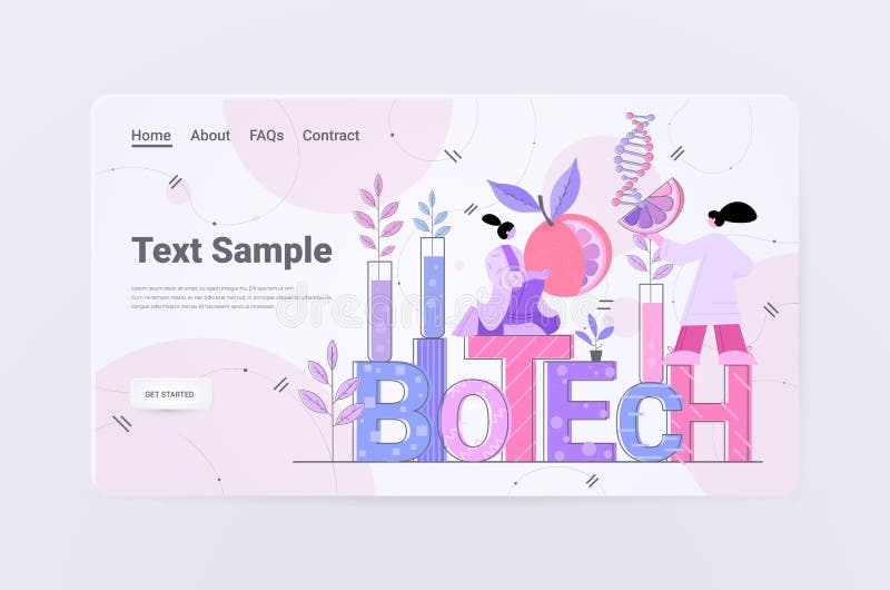 Scientists team working with DNA researchers making experiment in lab DNA testing genetic engineering biotech vector illustration