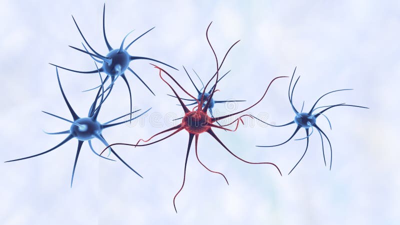 Scienza o fondo medico con le molecole, virus della rappresentazione 3d, batteri, cellula Sistema dei neuroni Genetico, scientifi illustrazione vettoriale