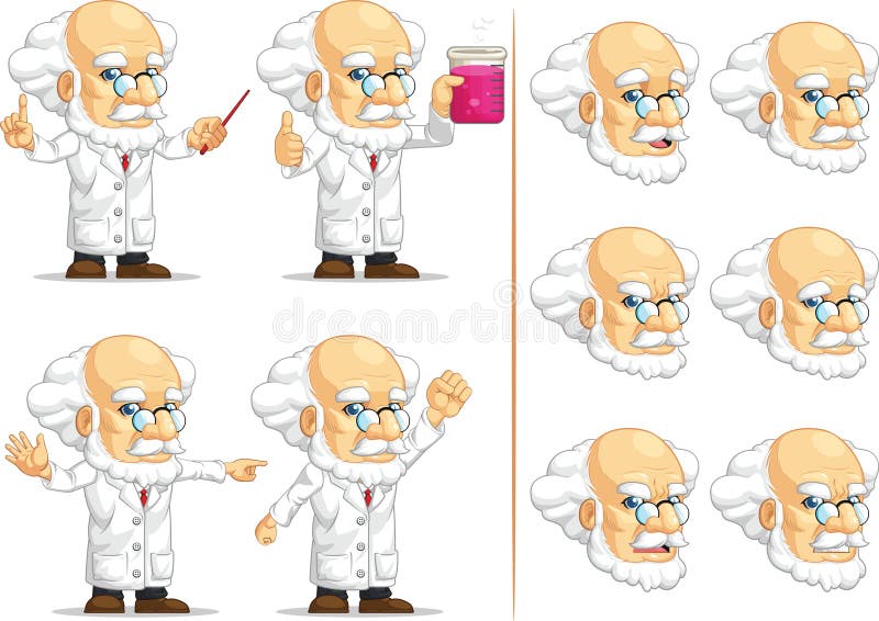 Scienziato o il professor Customizable Mascot 11 illustrazione di stock Scienziato o il professor Customizable Mascot 11 illustrazione di stock