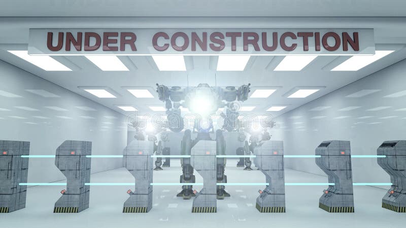 SCIFI Under construction and robot