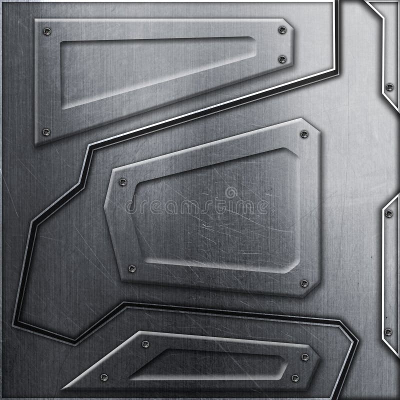 Scifi ściana metalu tło i tekstury 3d ilustracja ilustracja wektor Scifi ściana metalu tło i tekstury 3d ilustracja ilustracja wektor