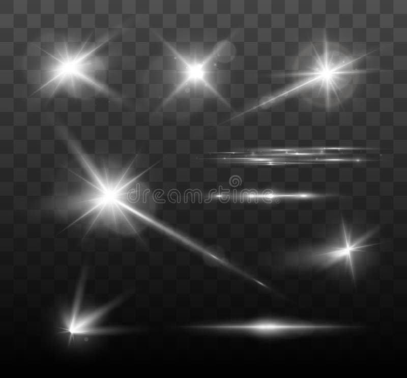 Scintille luminose e lenti luminose illustrazione di stock