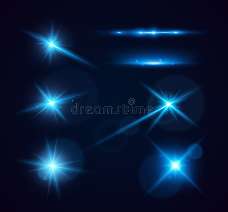 Scintille luminose e lenti luminose illustrazione di stock