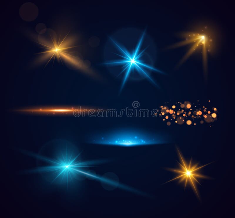 Scintille luminose e lenti luminose royalty illustrazione gratis