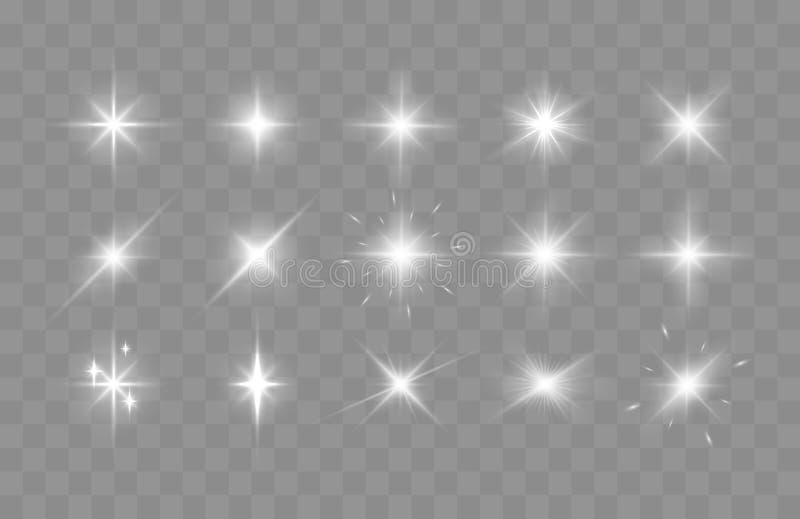 Scintille luminose e lenti luminose illustrazione di stock