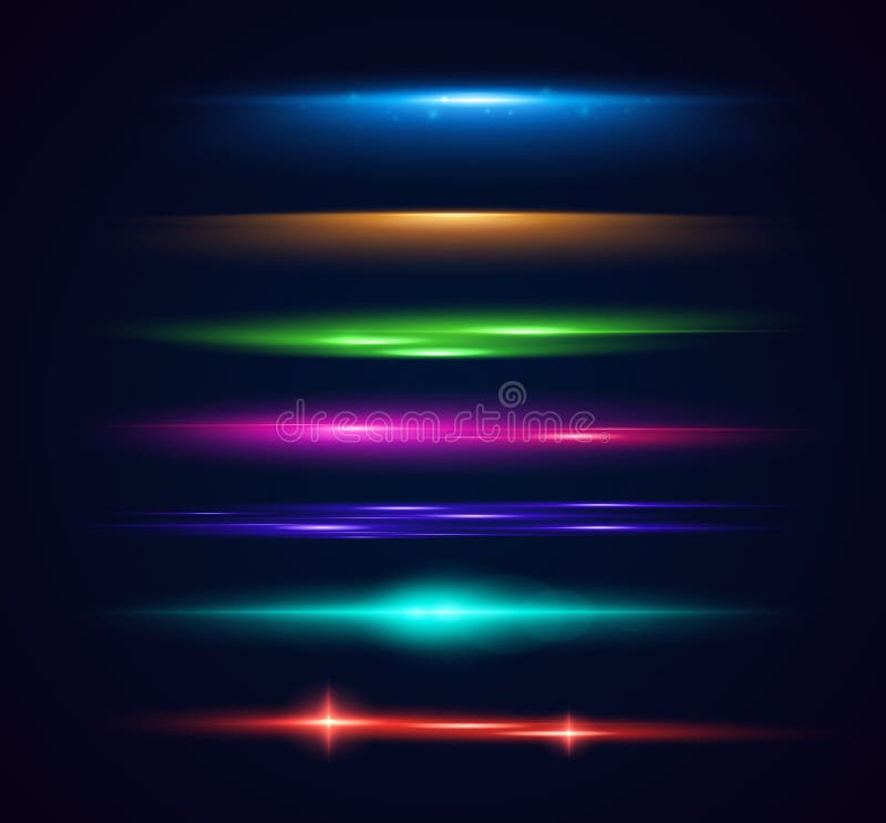 Scintille luminose e lenti luminose illustrazione vettoriale