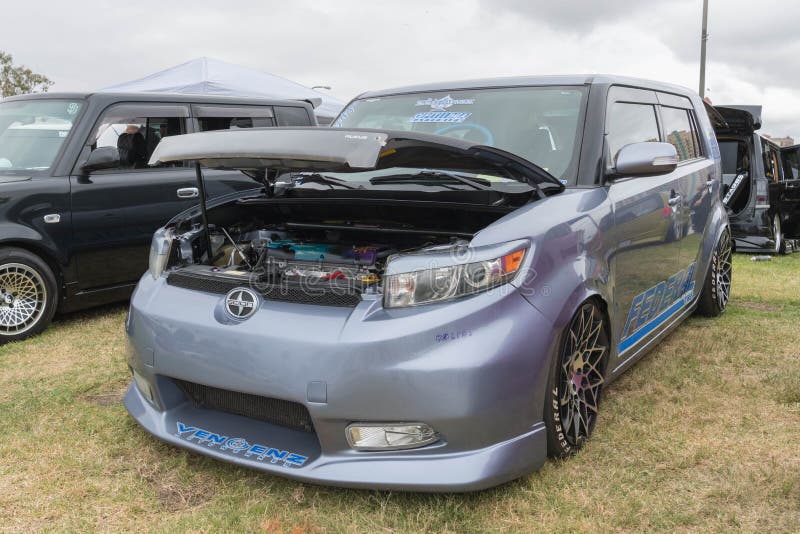 Scion xB 2012 na pokazie obrazy royalty free Scion xB 2012 na pokazie obrazy royalty free