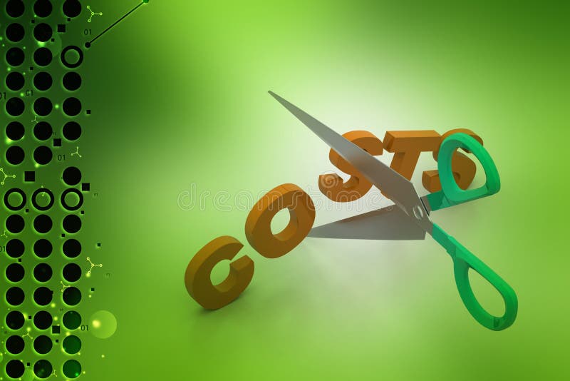 Scissor snittet ordkostnaden vektor illustrationer Scissor snittet ordkostnaden vektor illustrationer