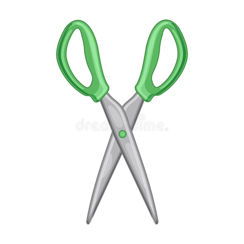 Scissor Vector Icon.Cartoon Vector Icon Isolated on White Background Scissor.  Stock Vector - Illustration of scissors, equipment: 178960730