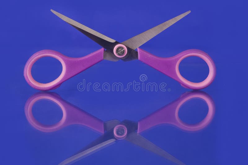 Colorful Cardboard Scissors Closeup Stock Photo 164680445