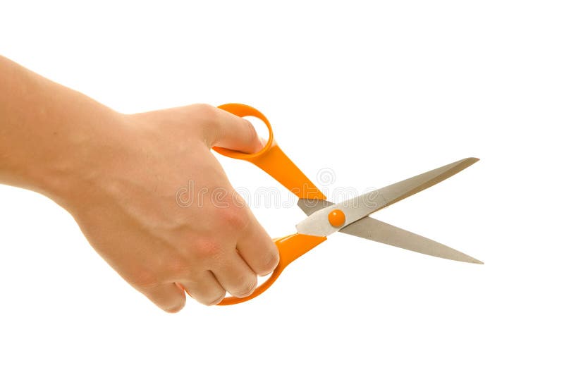 Scissors in hand