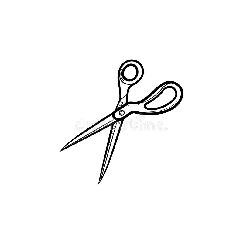 Cuticle Scissors Icon. Doodle Hand Drawn or Outline Icon Style