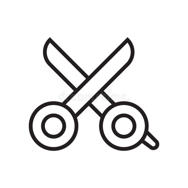 Scissors icon vector sign and symbol isolated on white background, Scissors logo concept royalty free illustration