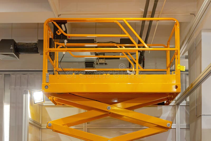Scissors Lift Platform stock photo. Image of scissor 207142246