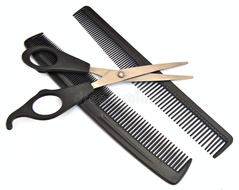 Scissors over comb haircut stock photo. Image of pattern 21997336