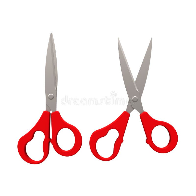 Scissors shut and outstretch