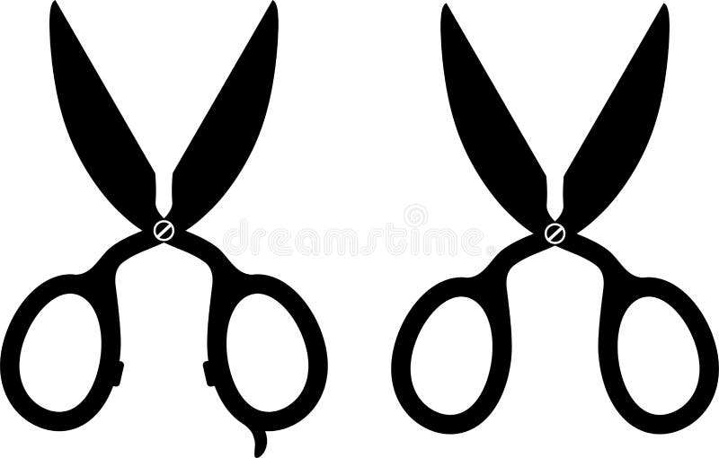 Scissors silhouette stock vector. Illustration of tool - 26766211